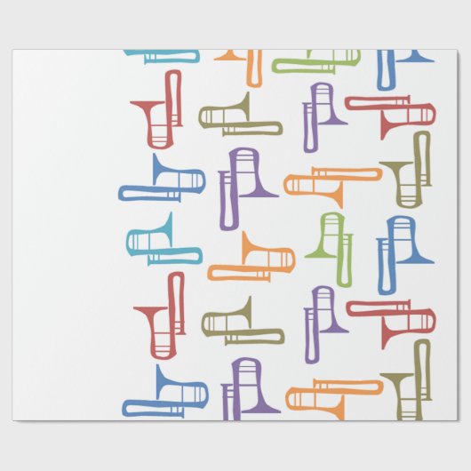 Papier Cadeau Trombones (Plat)