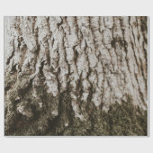 Papier Cadeau Tronc d'arbre gris (Plat)