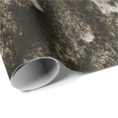 Papier Cadeau Tronc d'arbre gris (Coin rond)