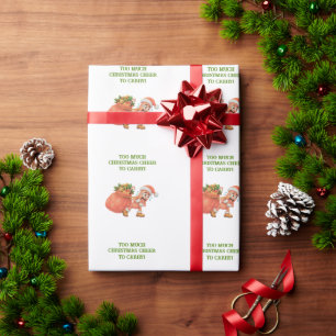 Papier Cadeau Trop de joie de Noël à porter ! Salami