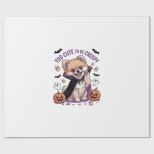 Papier Cadeau Trop mignon pour être effrayant Tee Halloween PNG