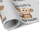 Papier Cadeau Trop Mignonne Pour Parler ! Vampire Monkey (Coin rond)