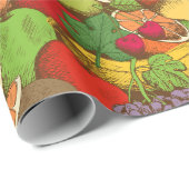 Papier Cadeau Tropcal fruit wrapping paper (Coin rond)