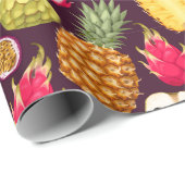 Papier Cadeau Tropcal fruit wrapping paper (Coin rond)