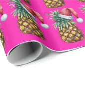 Papier Cadeau Tropica - rose (Coin rond)