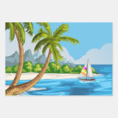 Papier cadeau Tropical Beach (Devant)