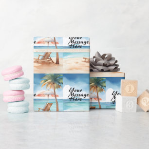 Papier Cadeau Tropical Beach Party