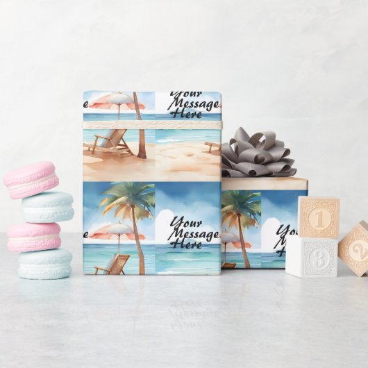 Papier Cadeau Tropical Beach Party (Baby Shower)