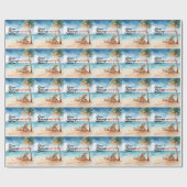 Papier Cadeau Tropical Beach Party (Plat)