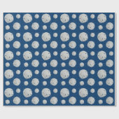 Papier cadeau tropical bleu marine Dollar de sable (Plat)