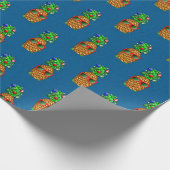 Papier Cadeau Tropical Christmas Pineapple Warm Xmas (Coin)