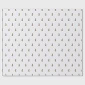 Papier Cadeau Tropical Christmas Sage Green White Palm Leaf (Plat)