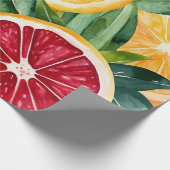 Papier Cadeau Tropical Citrus Orange Fruit Slices (Coin)