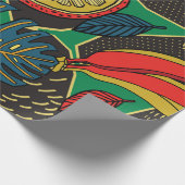 Papier Cadeau Tropical floral pattern in doodle style with fruit (Coin)