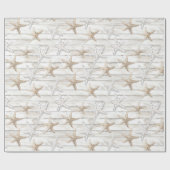 Papier Cadeau Tropical Ocean Beach Starfish Mariage (Plat)