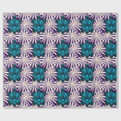Papier Cadeau Tropical Turtle Floral Pattern Seamless Sea Turtle (Plat)