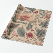 Papier Cadeau Tropical Vintage (Déroulé)
