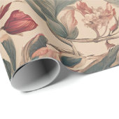 Papier Cadeau Tropical Vintage (Coin rond)