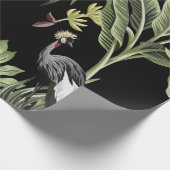 Papier Cadeau Tropical vintage nuit grue, palmiers, interdiction (Coin)