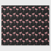 Papier Cadeau Trottes de flamants roses chauds sans couture (Plat)