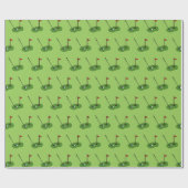 Papier Cadeau Trou de golf avec Motif Drapeau (Plat)