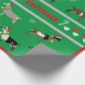 Papier Cadeau Troupeau de chèvres laitières de Noël (Coin)