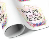 Papier Cadeau Trouvez La Joie Dans Le Voyage (Coin rond)