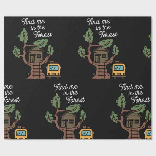 Papier Cadeau Trouvez-Moi Dans La Forêt (Plat)