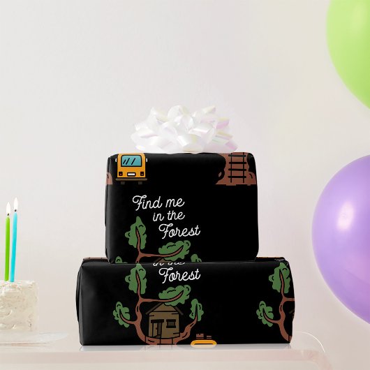 Papier Cadeau Trouvez-Moi Dans La Forêt