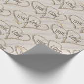 Papier Cadeau True Love Beach Hearts avec Starfish (Coin)