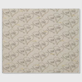 Papier Cadeau True Love Beach Hearts avec Starfish (Plat)