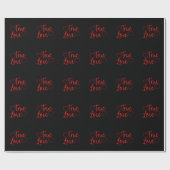 Papier Cadeau True Love Red Valentine's (Plat)