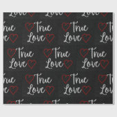 Papier Cadeau True Love White Parties scintillant Valentine's (Plat)