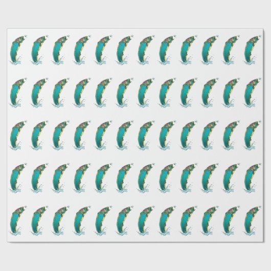 Papier Cadeau Truite psychédélique (Plat)