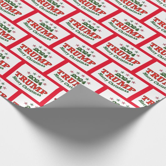 Papier Cadeau Trump 2024 Joyeux Noël (Coin)