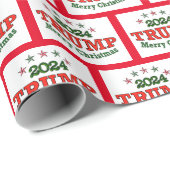 Papier Cadeau Trump 2024 Joyeux Noël (Coin rond)