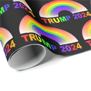 Papier Cadeau Trump 2024 Rainbow