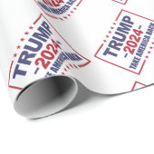 Papier Cadeau Trump 2024 : Reprendre l'Amérique (Coin rond)