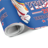 Papier Cadeau Trump 2024 : Retour de l'Amérique (Coin rond)