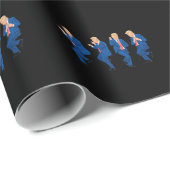 Papier Cadeau Trump 45 47 Danser Danser Danser Président des Éta (Coin rond)