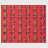 Papier Cadeau Trump 45 47 | Pop art | président américain (Plat)