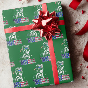 Papier Cadeau Trump American Flag USA, président Trump Merica