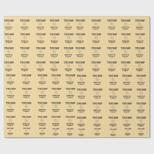 Papier Cadeau Trump Amérique 250 Nom Personnalisé