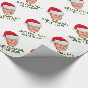 Papier Cadeau Trump avec Santa Hat - Rendre Noël magnifique
