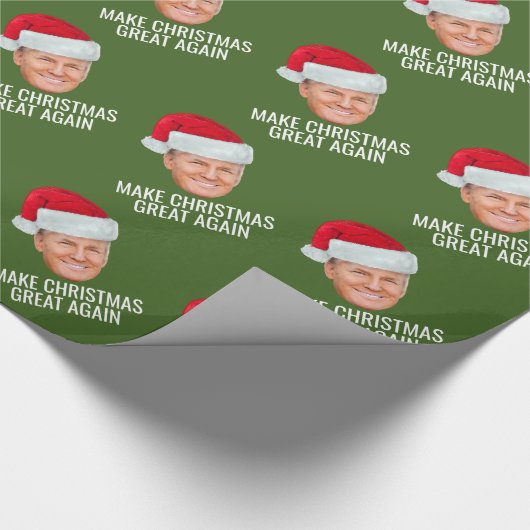 Papier Cadeau Trump avec Santa Hat - Rendre Noël magnifique (Coin)