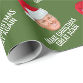 Papier Cadeau Trump avec Santa Hat - Rendre Noël magnifique (Coin rond)