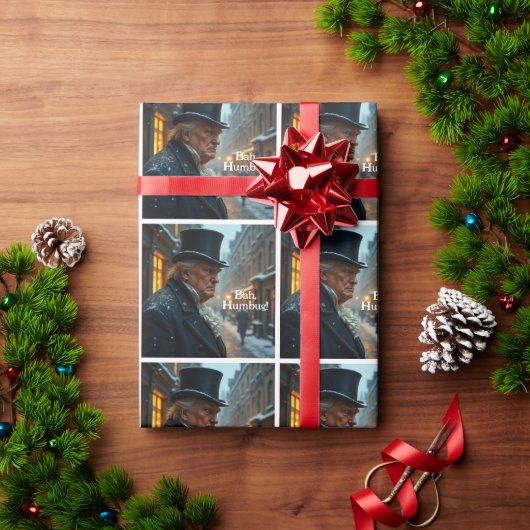 Papier Cadeau Trump Bah Humbug (Cadeau de vacances)