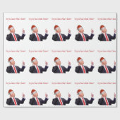 Papier Cadeau Trump Christmas : Entendez-Vous Ce Que J'Entends ? (Plat)