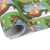 Papier Cadeau Trump Christmas Funny (Coin rond)