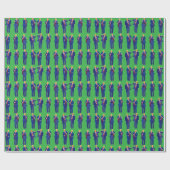 Papier Cadeau Trump Danse | Drôle Trump Danser Cadeau Vert (Plat)